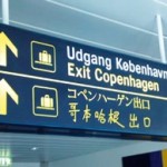 Photo of direction sign at airport