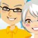 Cartoon Illustration of Old Couple