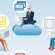 Cartoon Illustration of Remote Freelancers (oDesk)